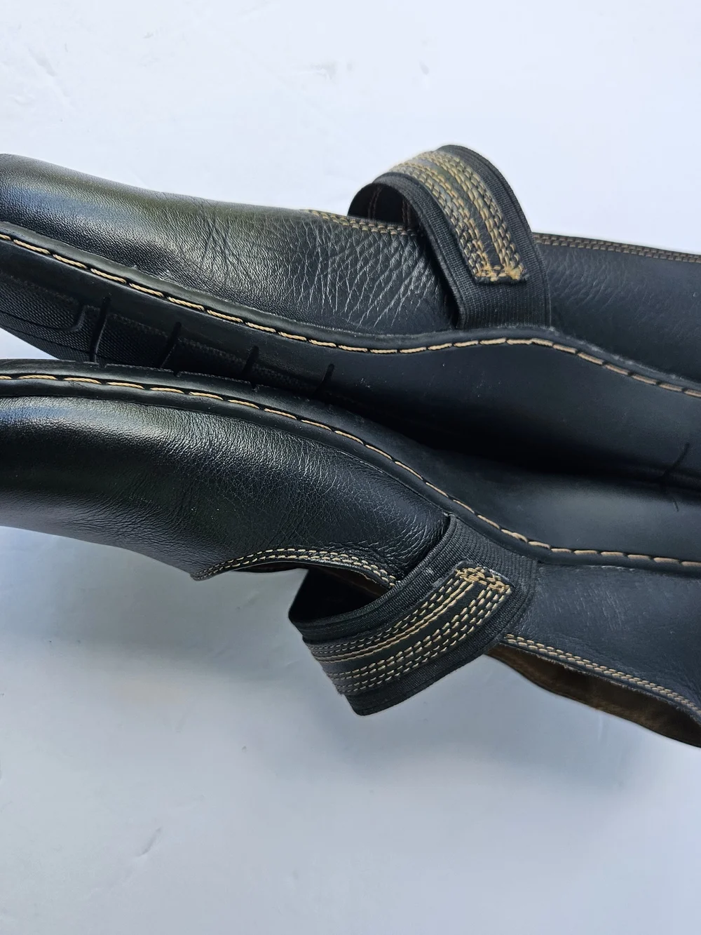 Clarks black leather